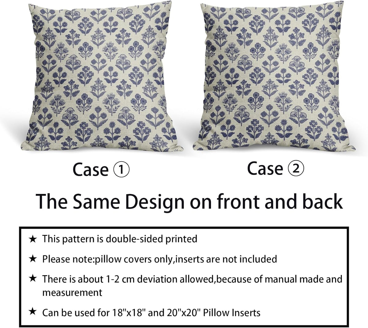 22"L x 22"W linen throw pillow accessories in Navy Blue, alternate view 6