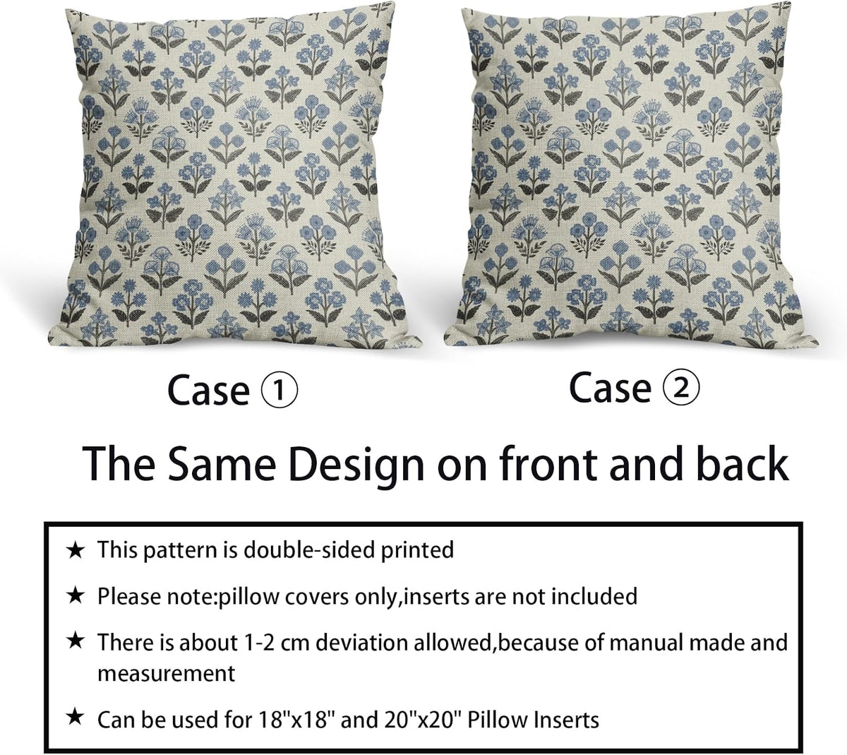 24"L x 24"W linen throw pillow accessories in Black Blue, alternate view 6