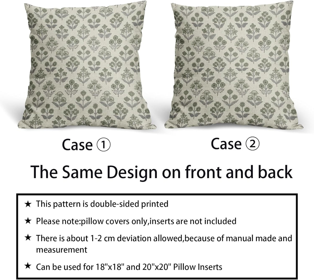 24"L x 24"W linen throw pillow accessories in Green Grey, alternate view 6