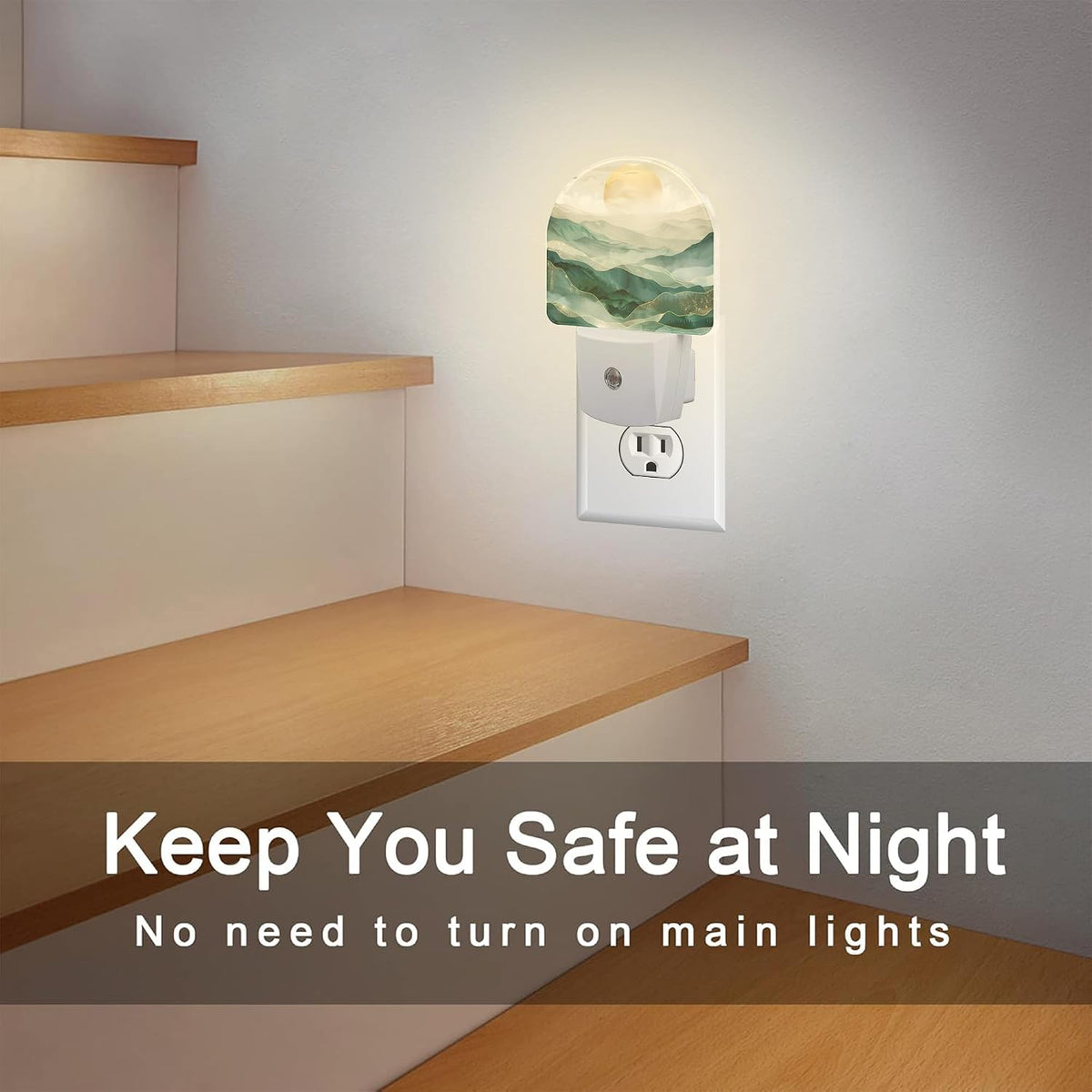 2.32"D x 1.14"W x 0.5"H plastic night lights & ambient lighting, alternate view 6