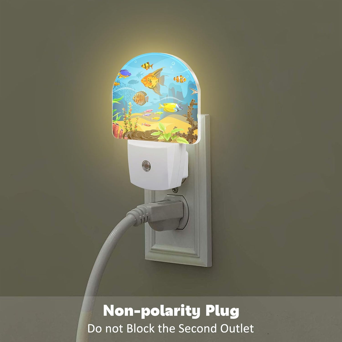 2.32"D x 1.14"W x 0.5"H plastic night lights & ambient lighting, alternate view 4