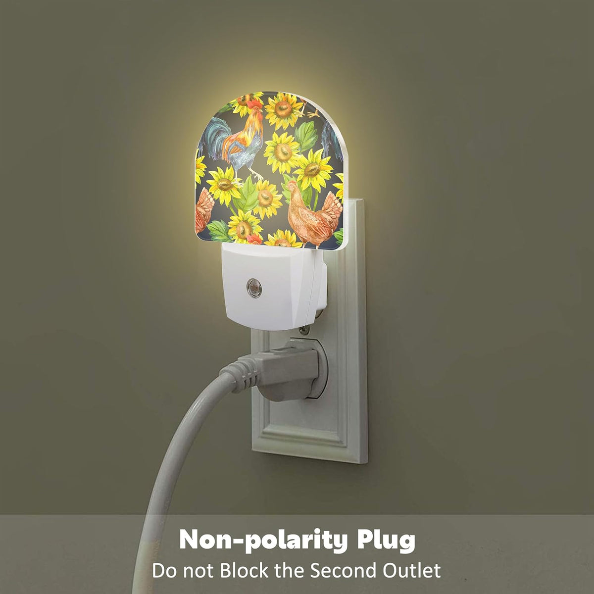 2.32"D x 1.14"W x 0.5"H plastic night lights & ambient lighting, alternate view 4