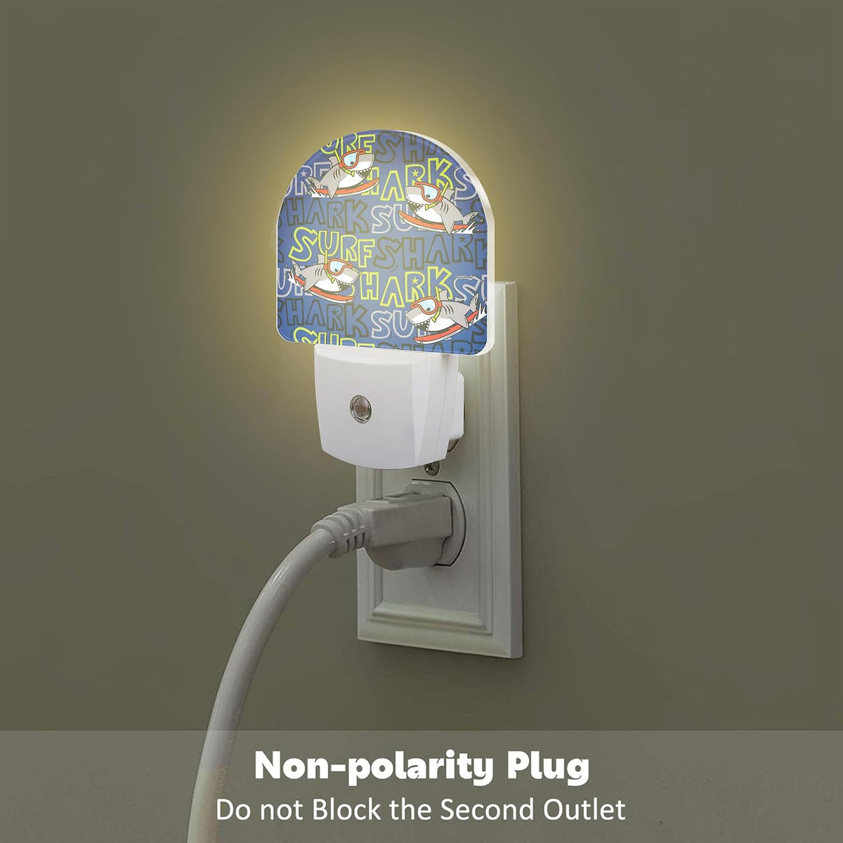 2.32"D x 1.14"W x 0.5"H plastic night lights & ambient lighting, alternate view 4