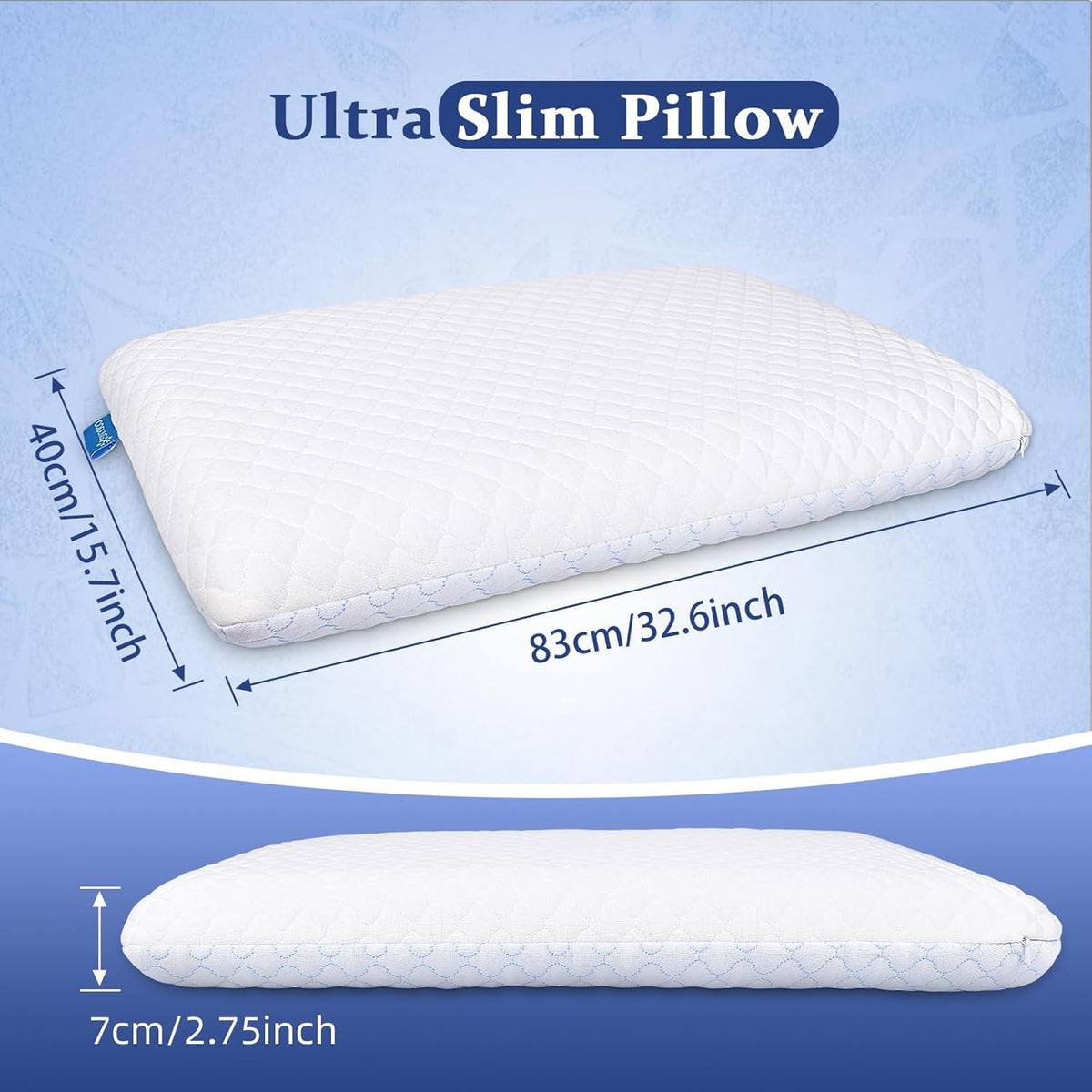 King (2.75"H) memory foam pillows in White, alternate view 4