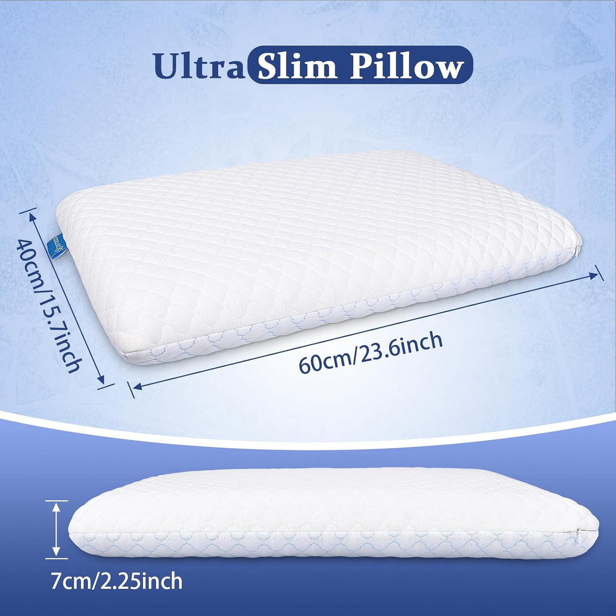 Standard (2.25"H Hyper Slim) memory foam pillows, alternate view 4