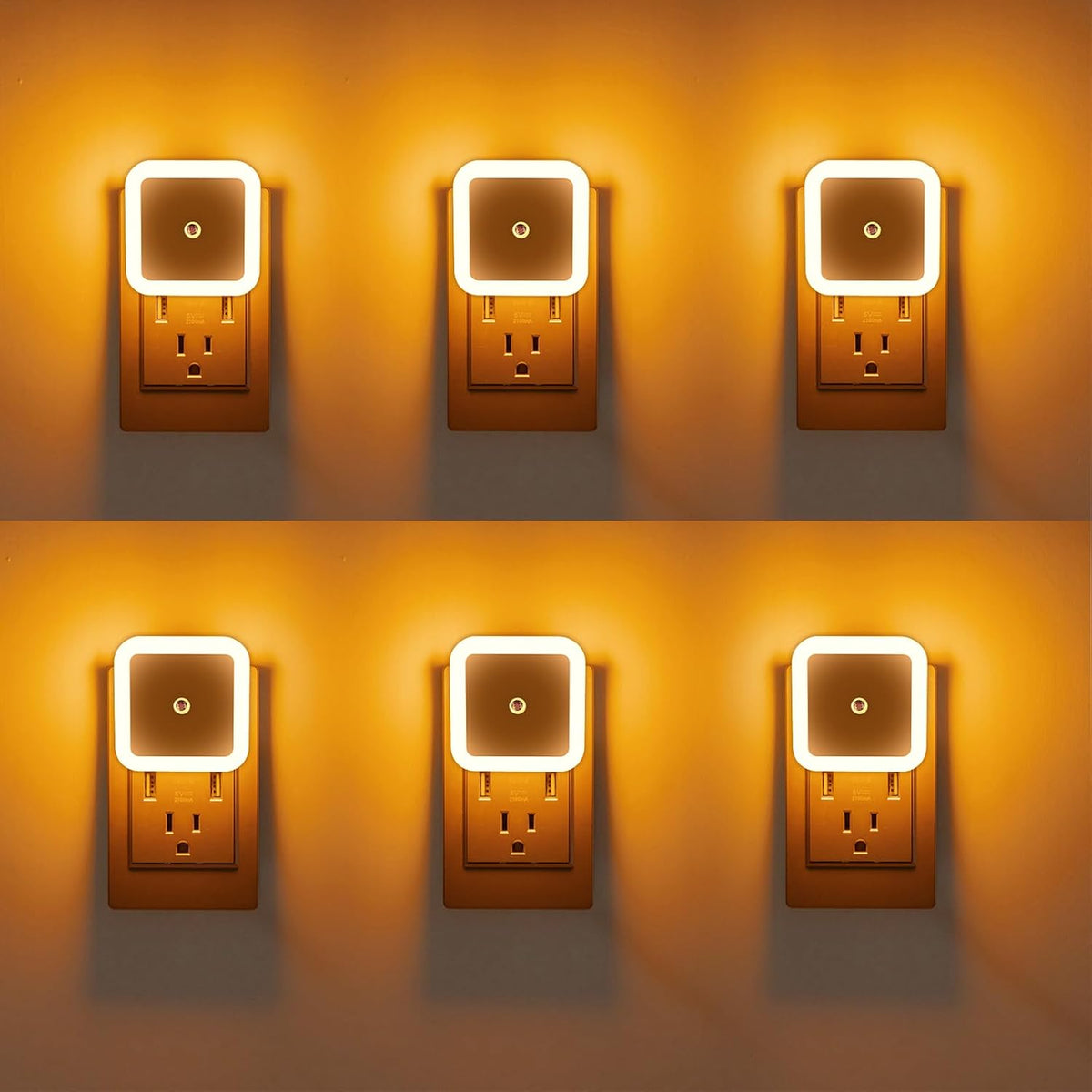 1.6"D x 2.5"W x 2.5"H plastic night lights & ambient lighting