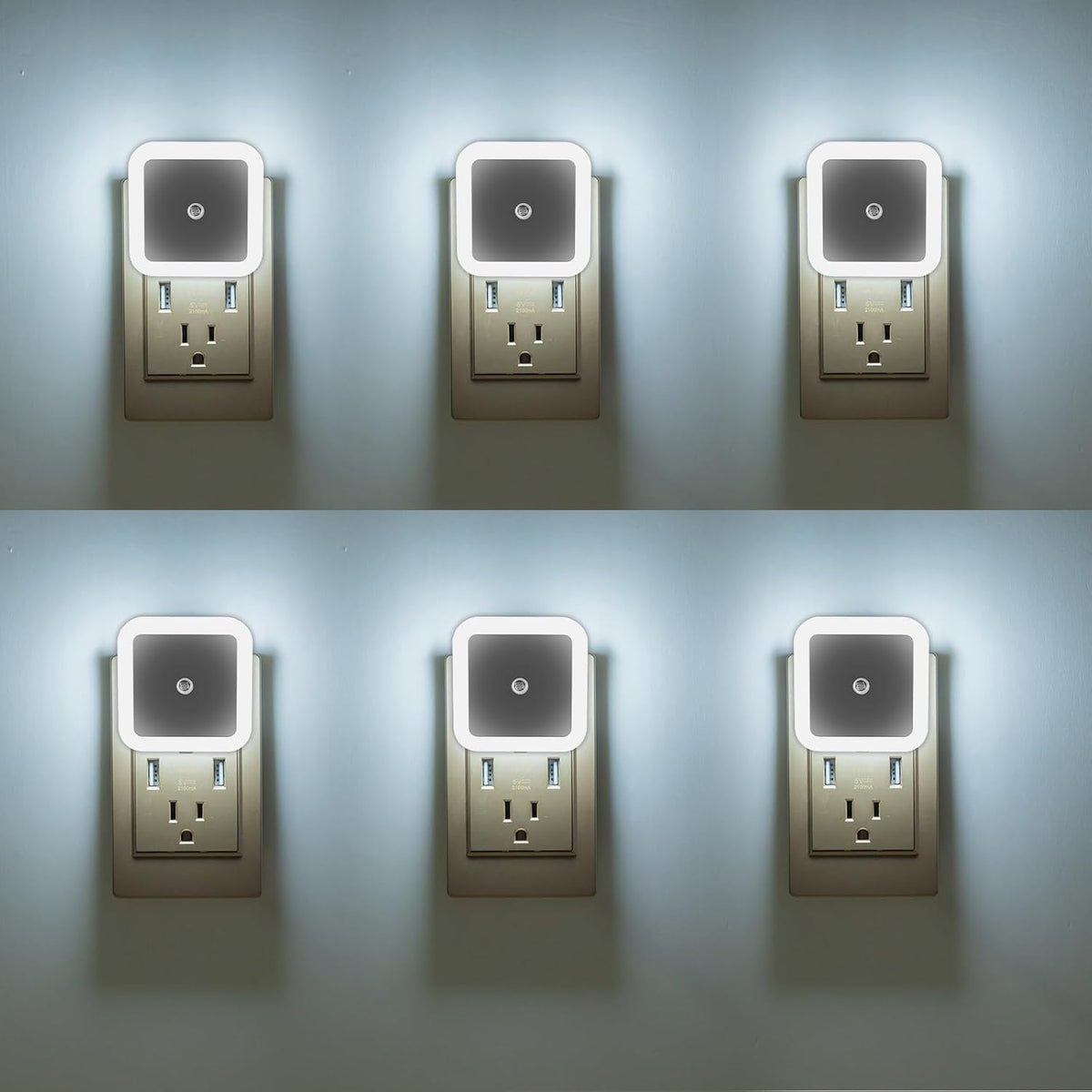 1.6"D x 2.5"W x 2.5"H plastic night lights & ambient lighting