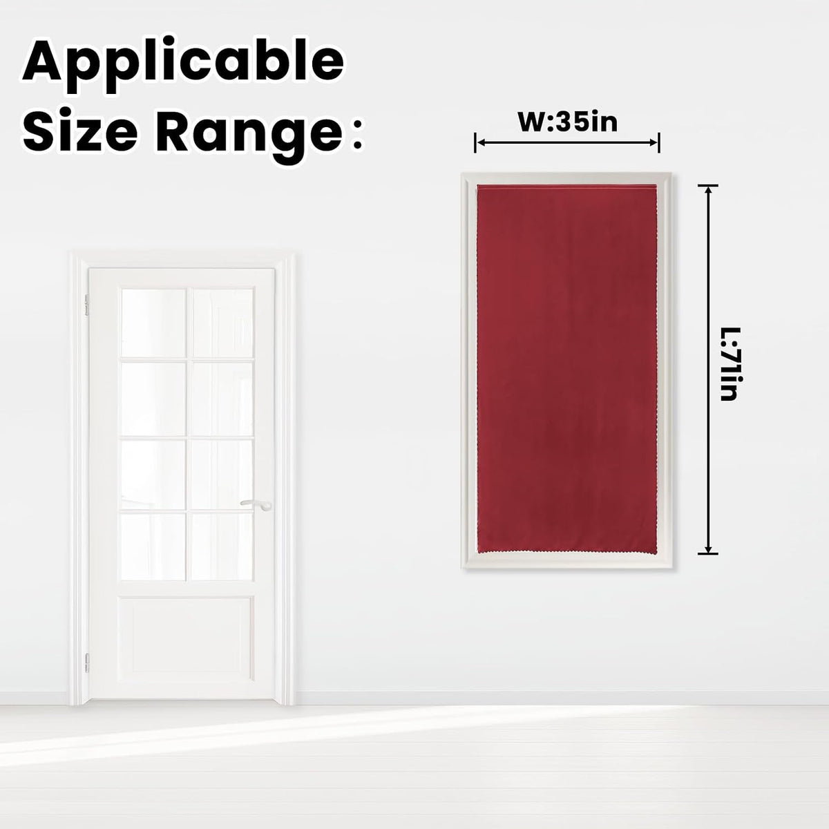 71"L x 35"W polyester curtains in Burgundy, alternate view 7