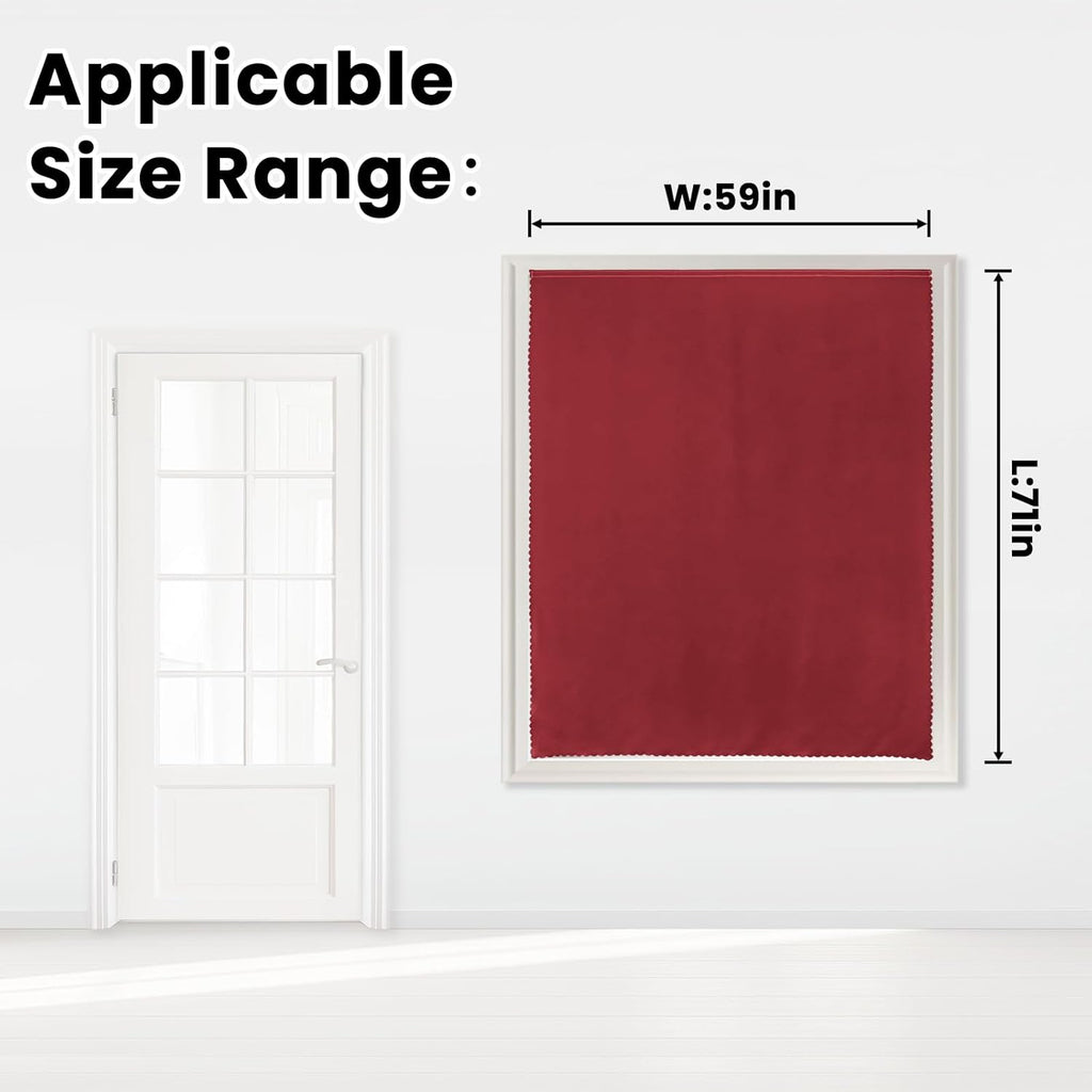 71"L x 59"W polyester curtains in Burgundy, alternate view 7