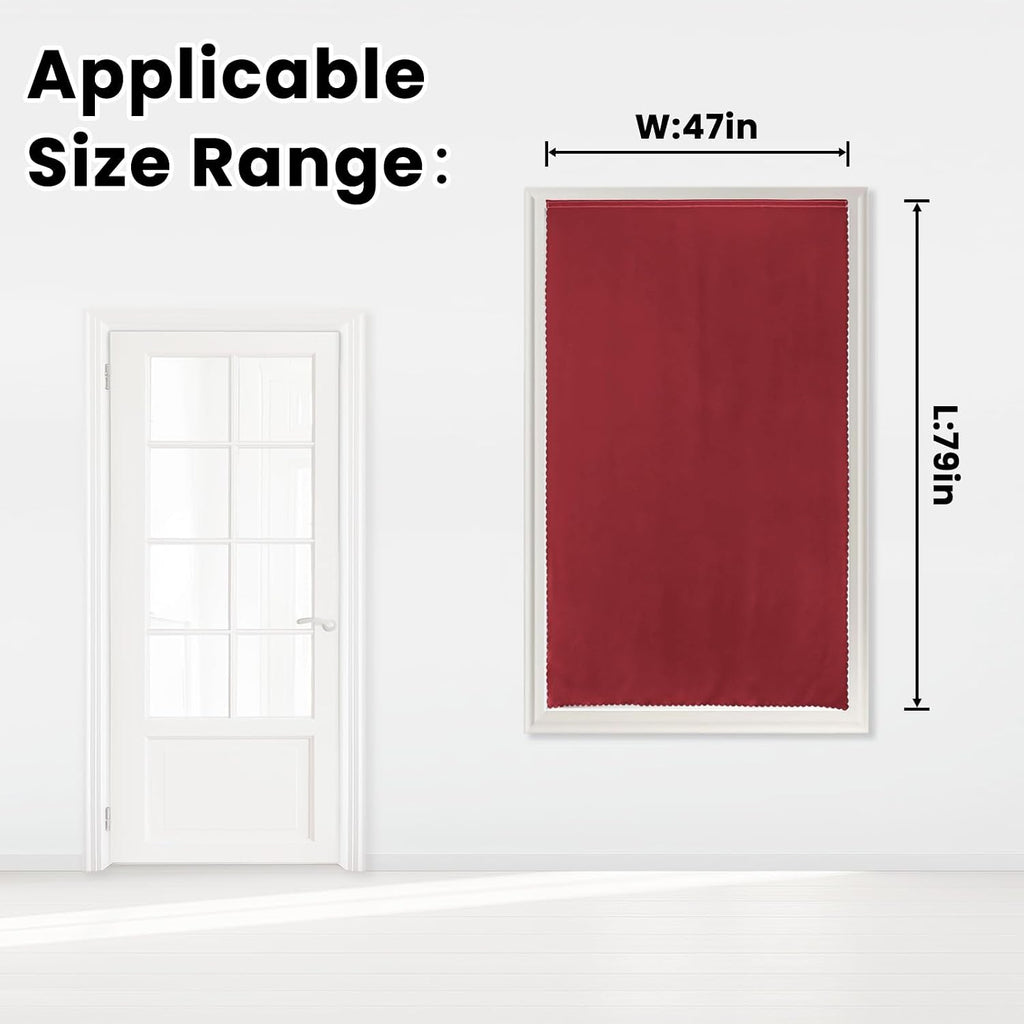 79"L x 47"W polyester curtains in Burgundy, alternate view 7