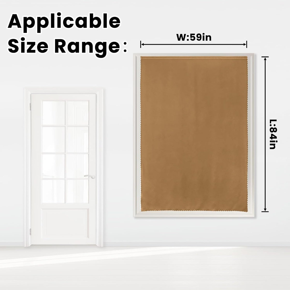 84"L x 59"W polyester curtains in Brown, alternate view 7