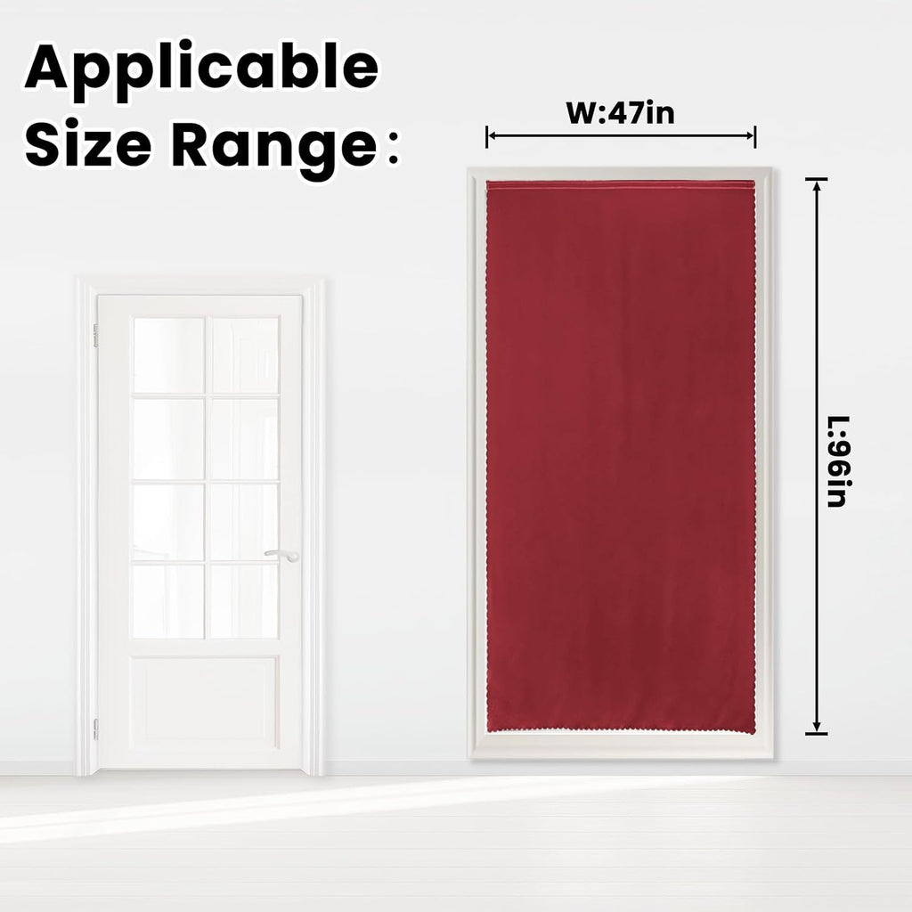 96"L x 47"W polyester curtains in Burgundy, alternate view 7
