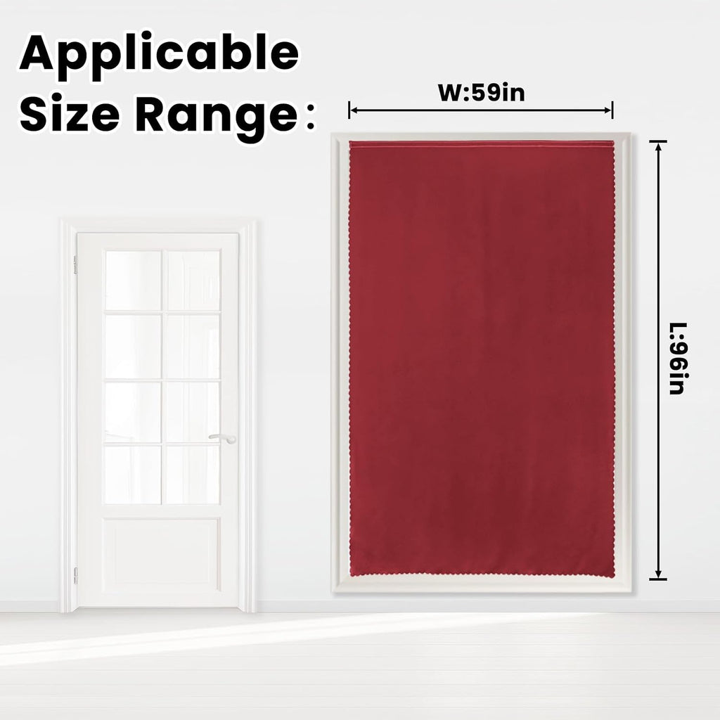96"L x 59"W polyester curtains in Burgundy, alternate view 7