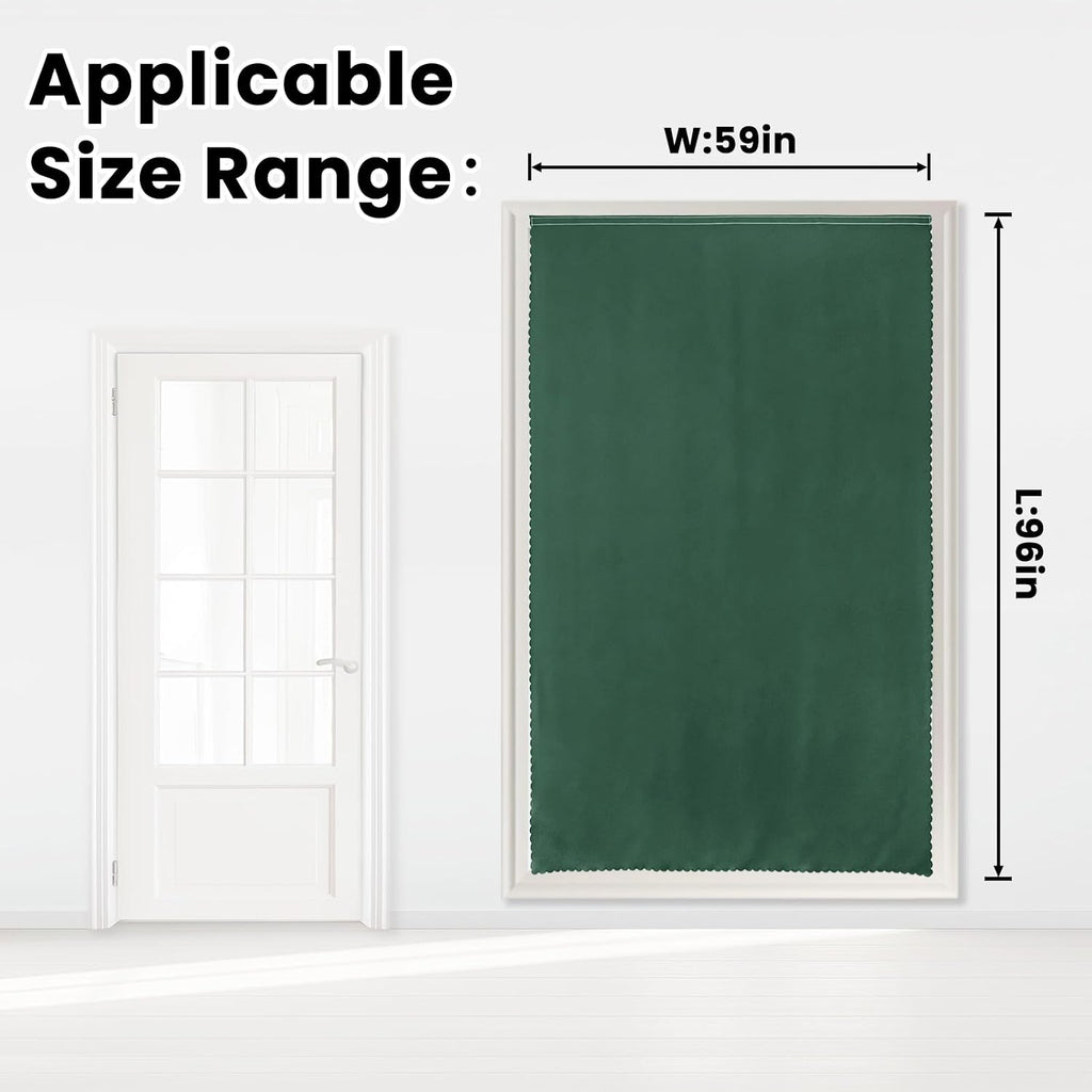 96"L x 59"W polyester curtains in Dark Green, alternate view 7