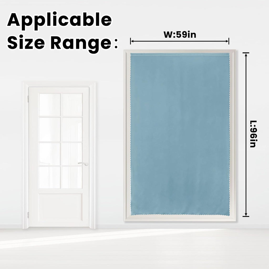 96"L x 59"W polyester curtains in Lake Blue, alternate view 7