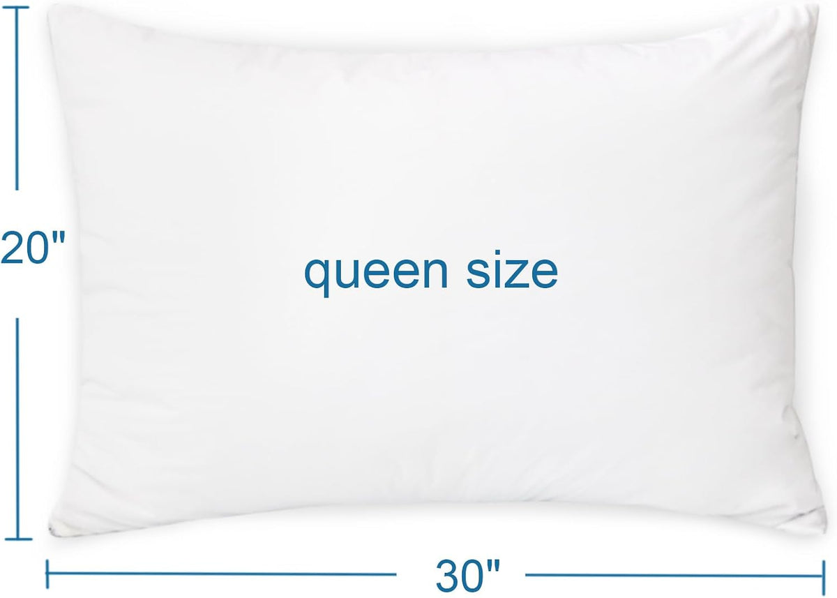 Queen polyester pillowcases in White, alternate view 2