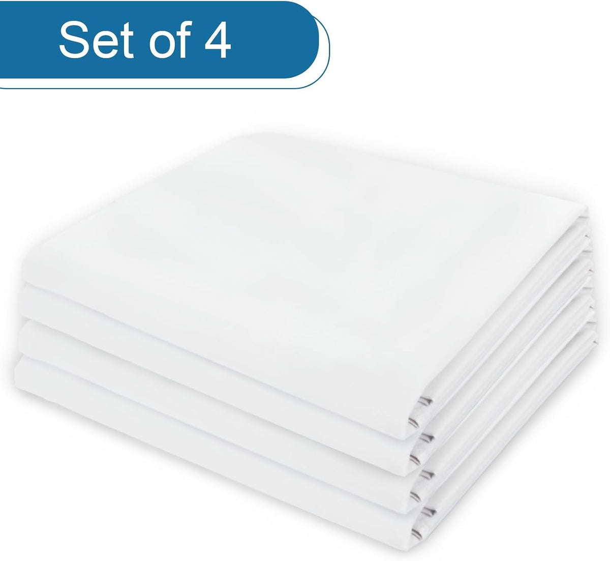 Queen polyester pillowcases in White, alternate view 5