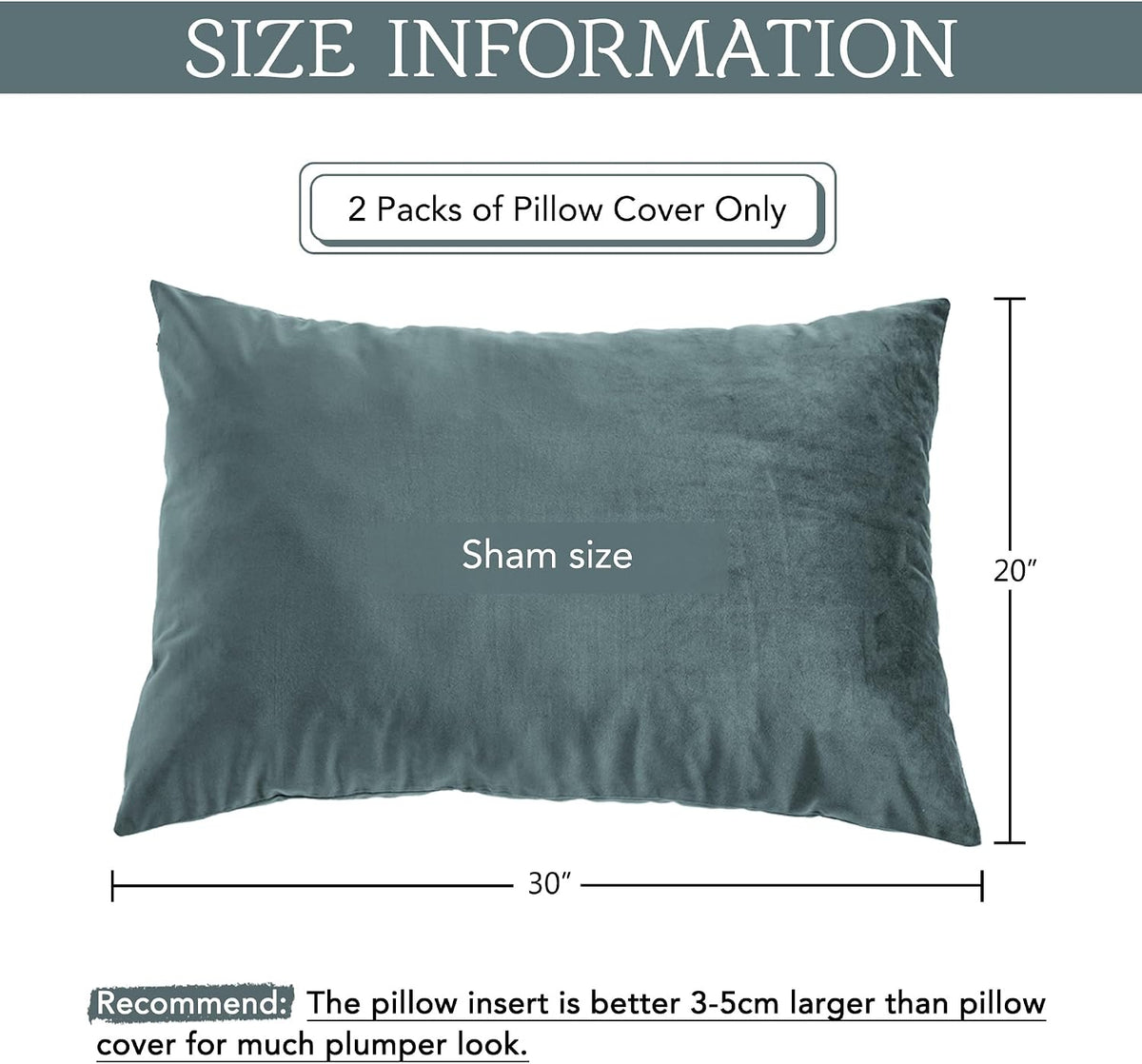 30" x 20" velvet pillowcases, alternate view 2