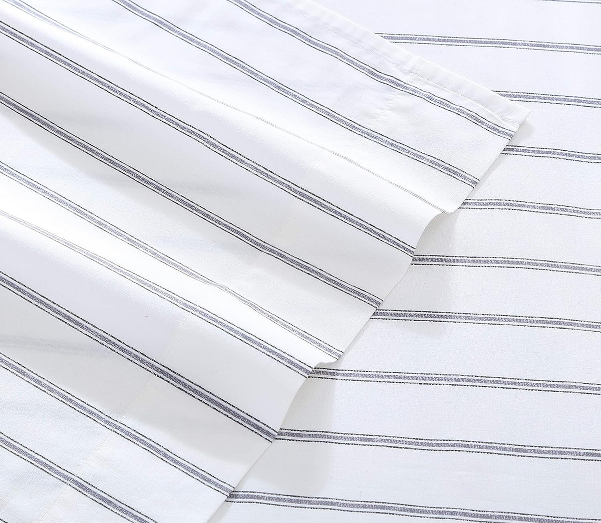 Full cotton bedding sets in Trenton Stripe Grey, alternate view 2