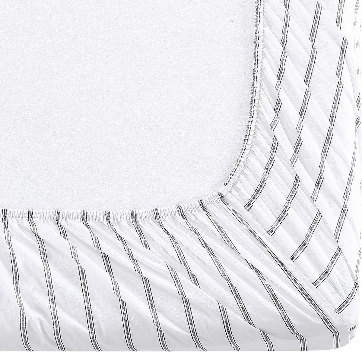Full cotton bedding sets in Trenton Stripe Grey, alternate view 3