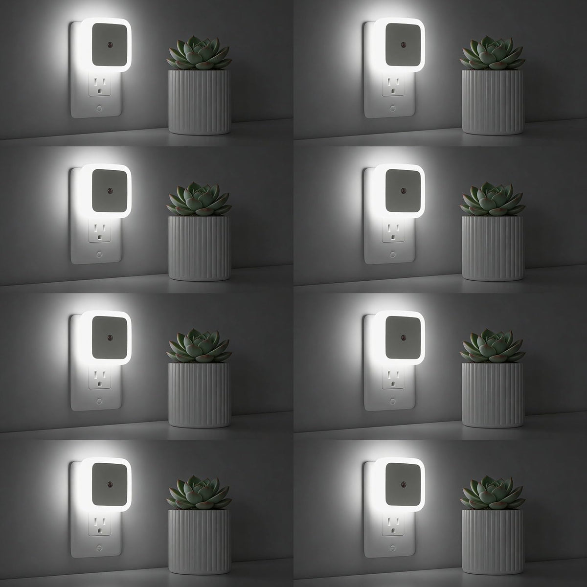 2.4"D x 2.4"W x 1.6"H plastic night lights & ambient lighting