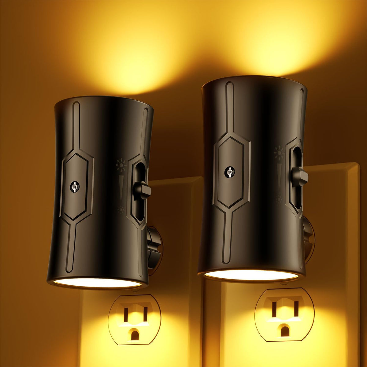 4.9"D x 2.2"W x 3.7"H plastic night lights & ambient lighting
