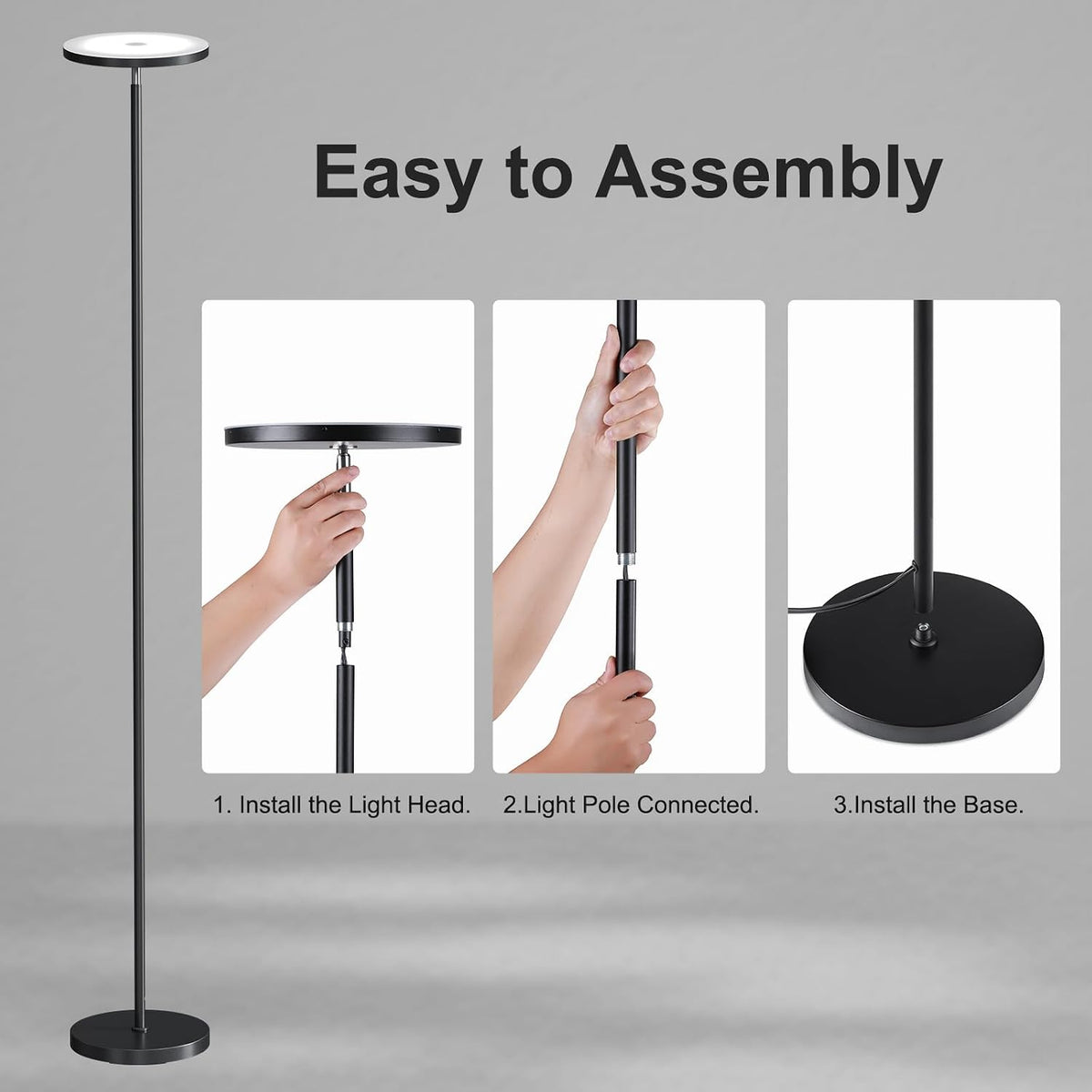9.8"D x 9.8"W x 69"H plastic floor lamps, alternate view 7