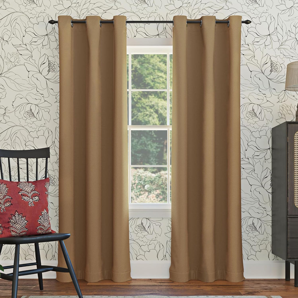 108"L x 40"W polyester curtains in Taupe