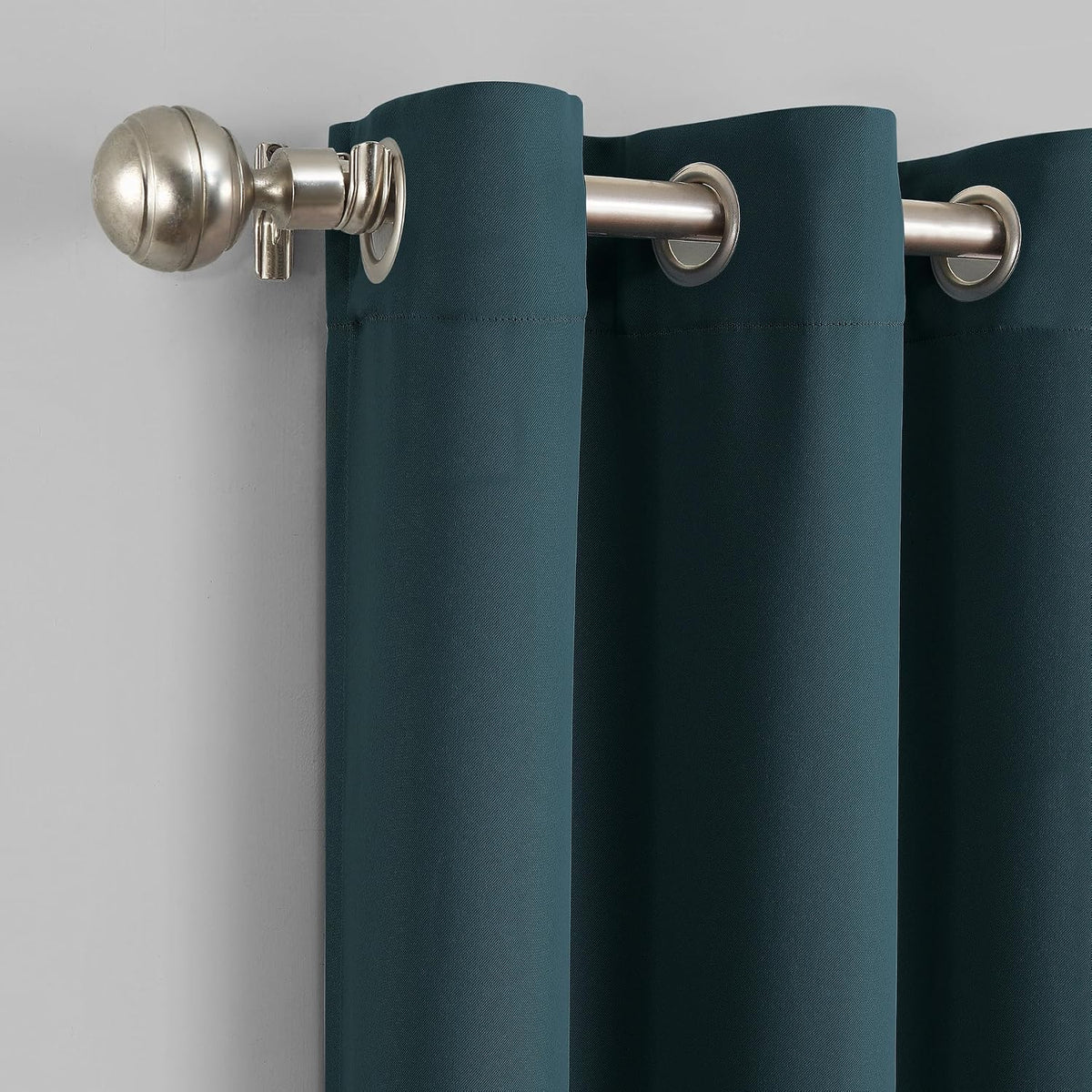 63"L x 40"W polyester curtains in Teal, alternate view 2
