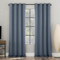 63"L x 52"W polyester curtains in Denim Blue