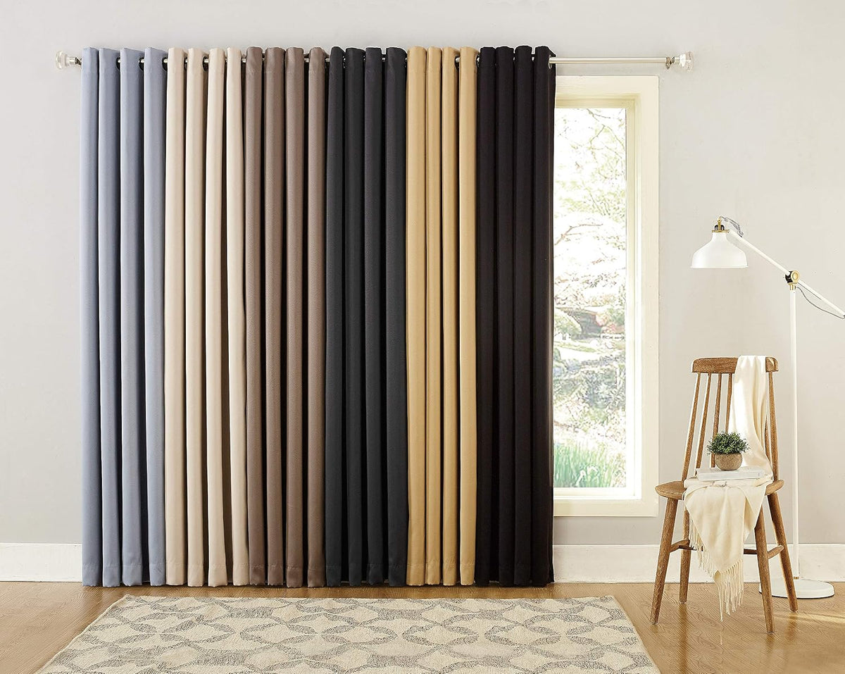 84"L x 52"W polyester curtains in Coal Gray, alternate view 11