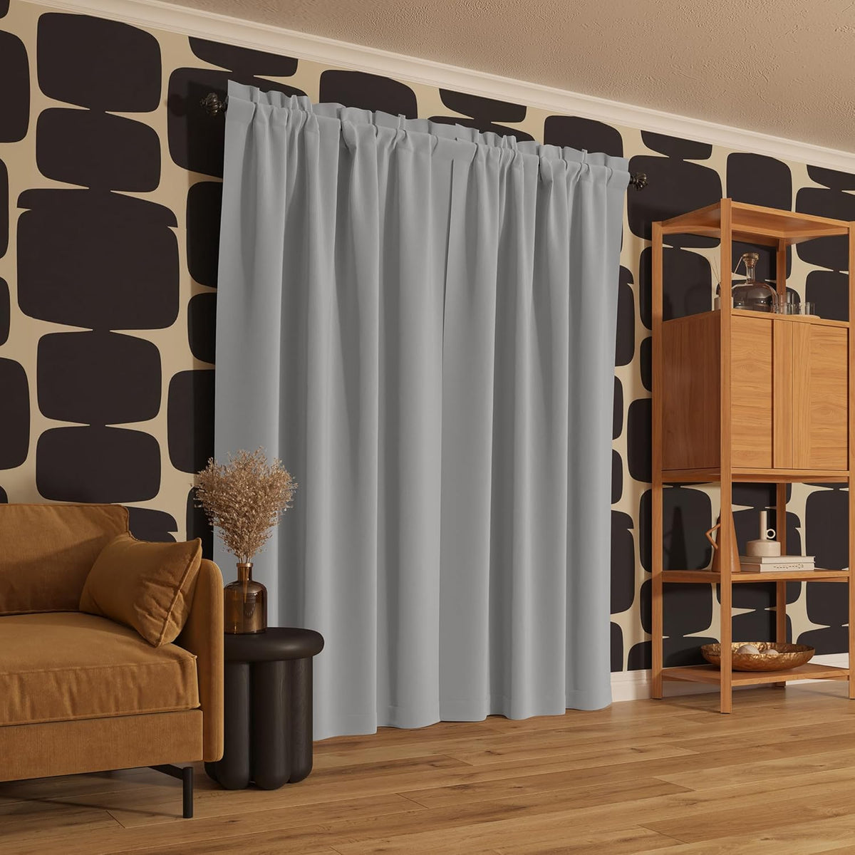 84"L x 52"W polyester curtains in White, alternate view 2
