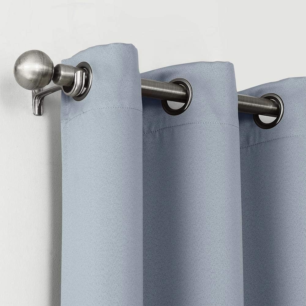 95"L x 52"W polyester curtains in Haze Blue, alternate view 3