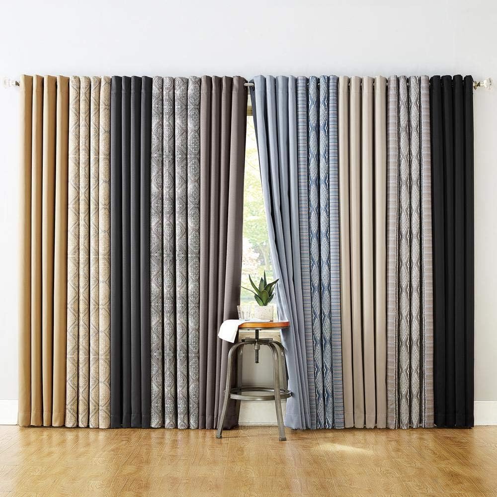 95"L x 52"W polyester curtains in Haze Blue, alternate view 6