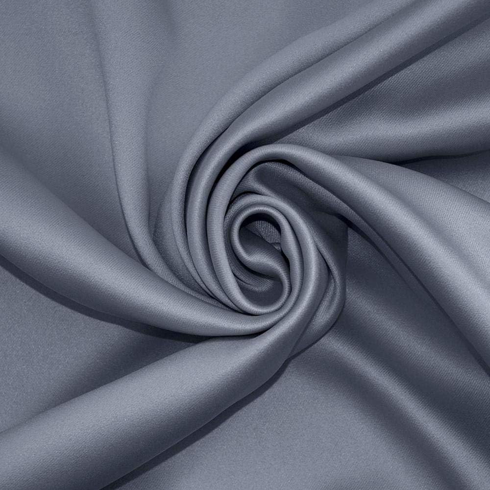95"L x 52"W polyester curtains in Haze Blue, alternate view 8