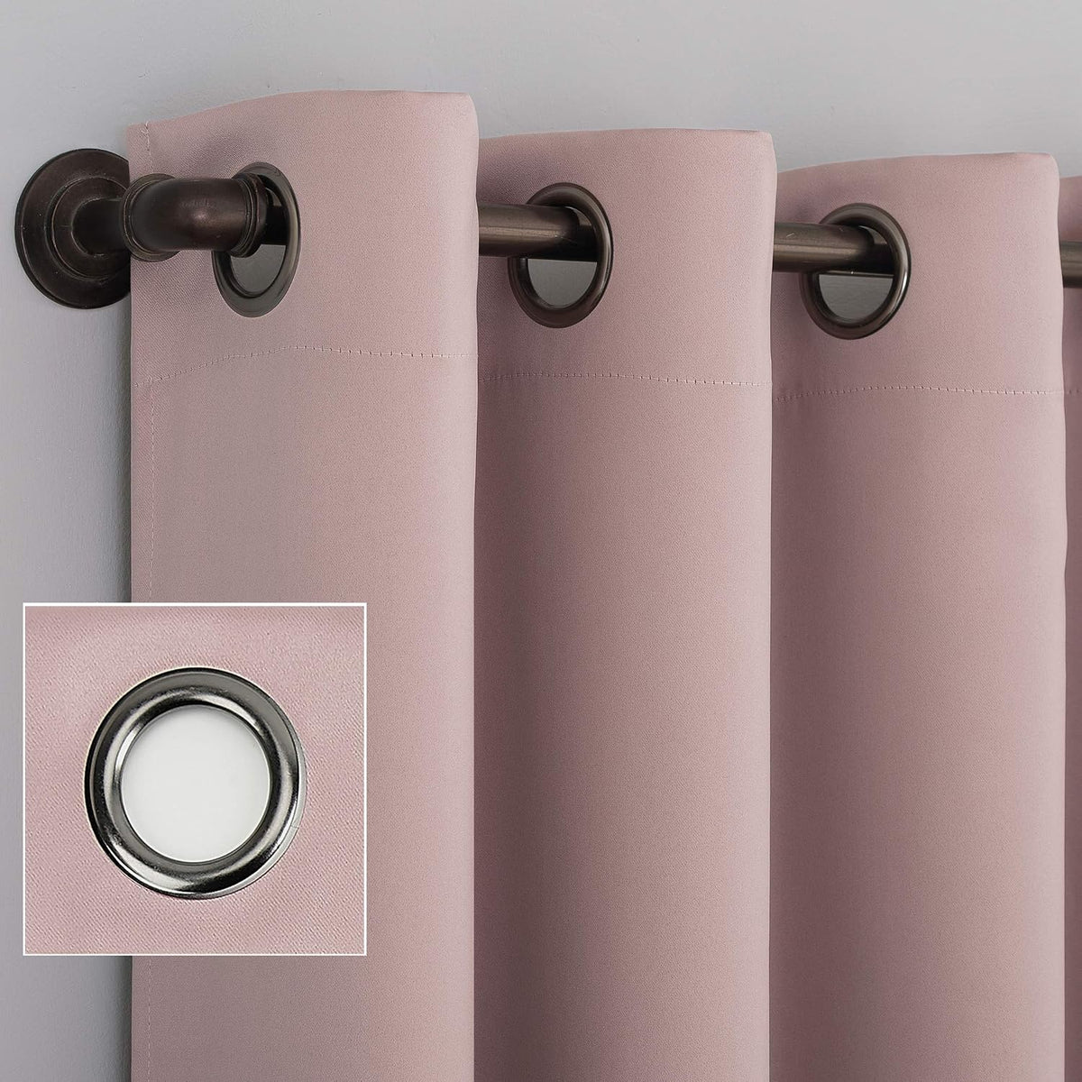 96"L x 52"W metal curtains in Blush Pink, alternate view 3