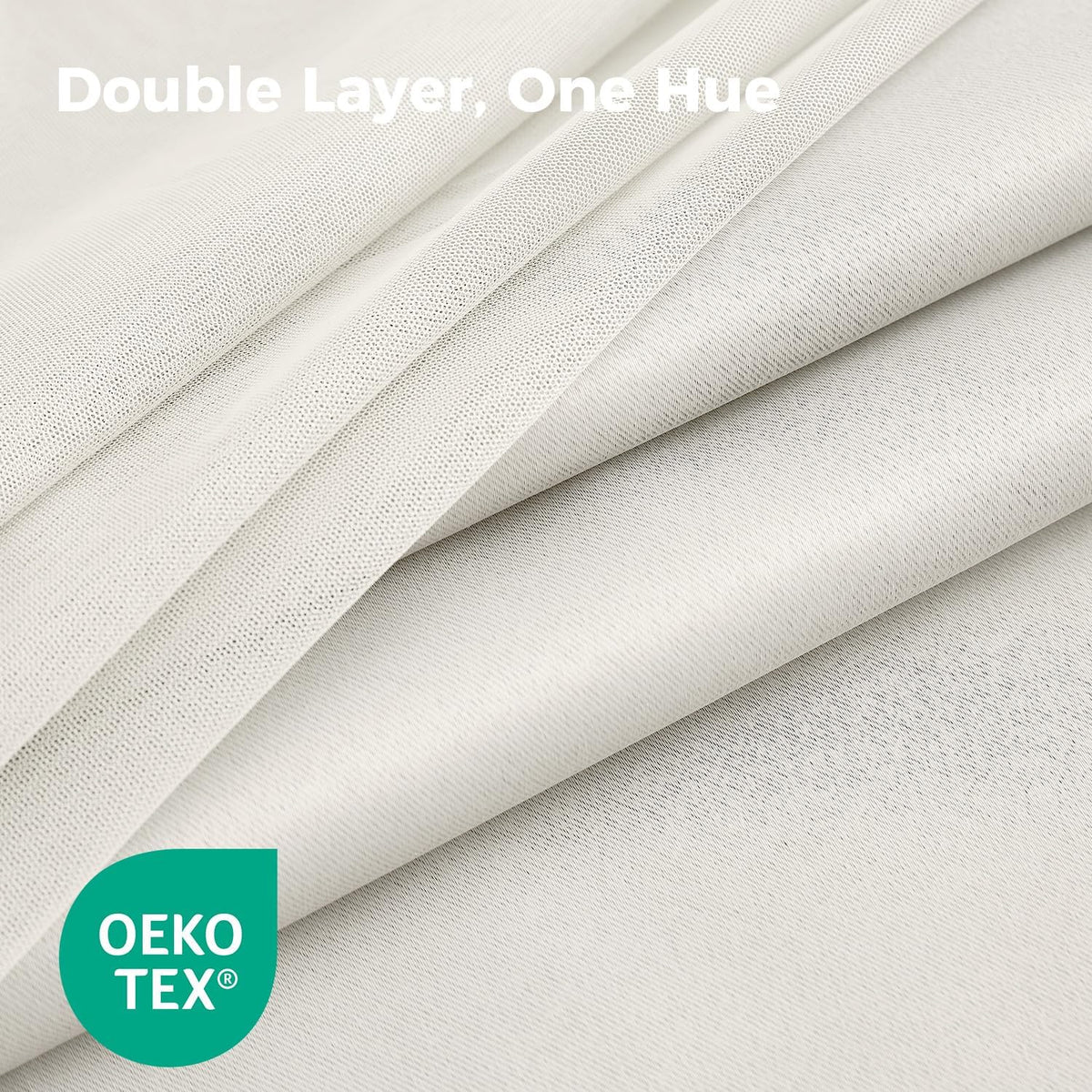 108"L x 52"W polyester curtains in Ivory, alternate view 4