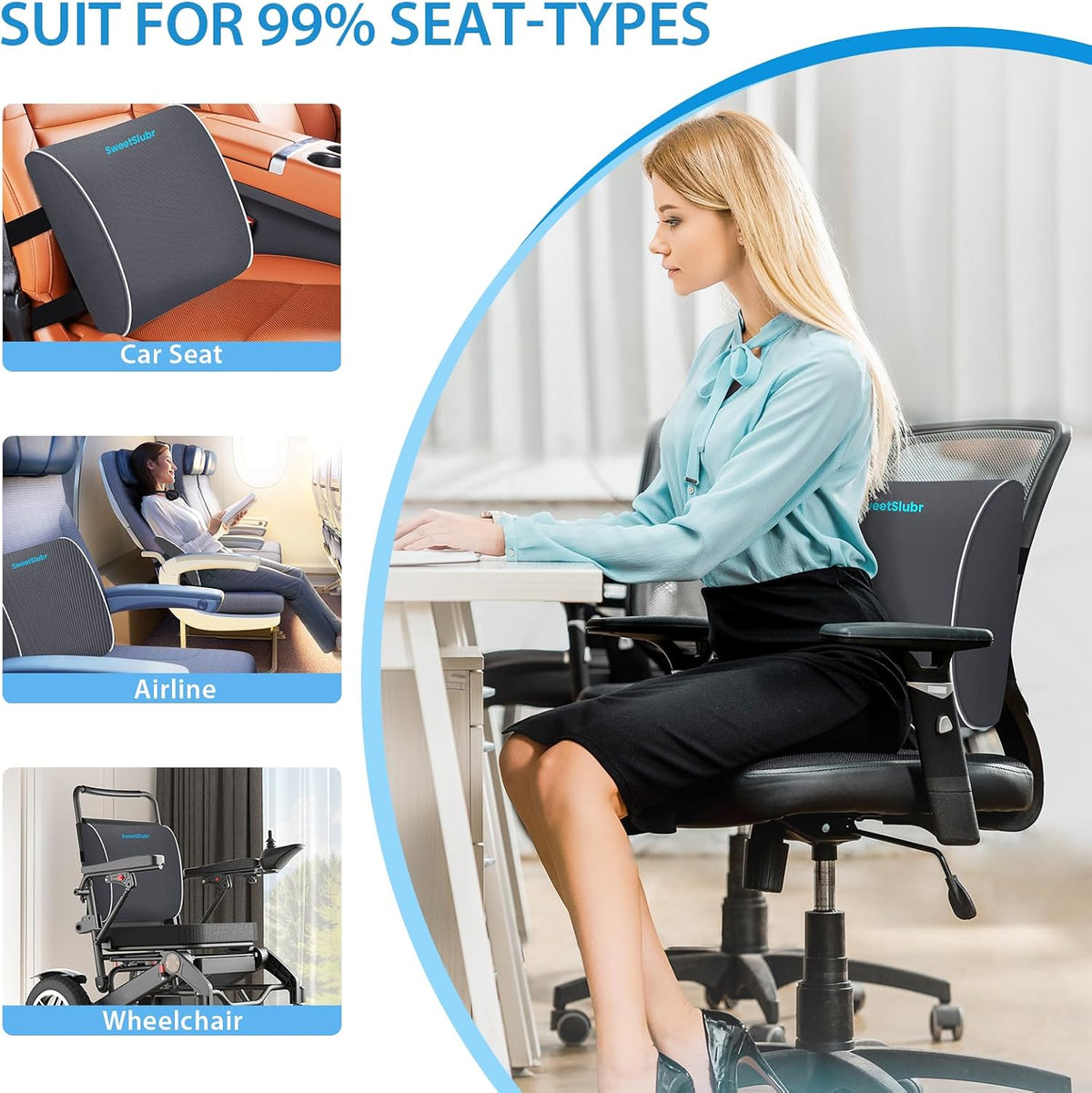 lumbar roll cushions, alternate view 7