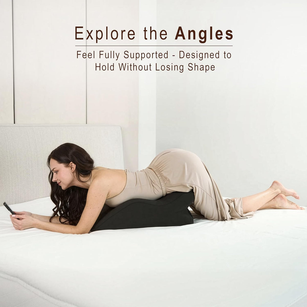 One Size memory foam pillows in Black, alternate view 3