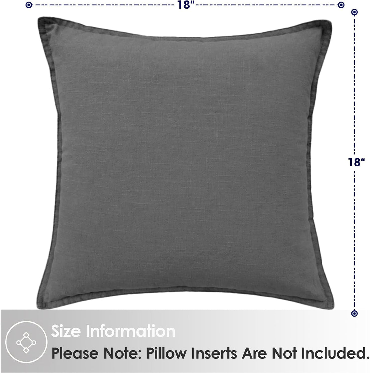 Symplora 18"L x 18"W cotton throw pillow accessories in Light Gray, alternate view 8