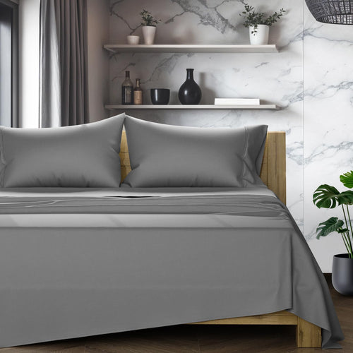 Full cotton bedding sets in Dark Grey