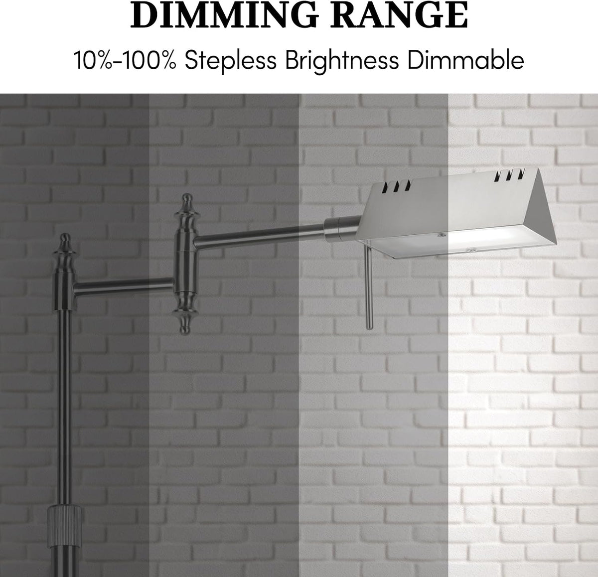 9"D x 9"W x 54"H metal floor lamps, alternate view 3