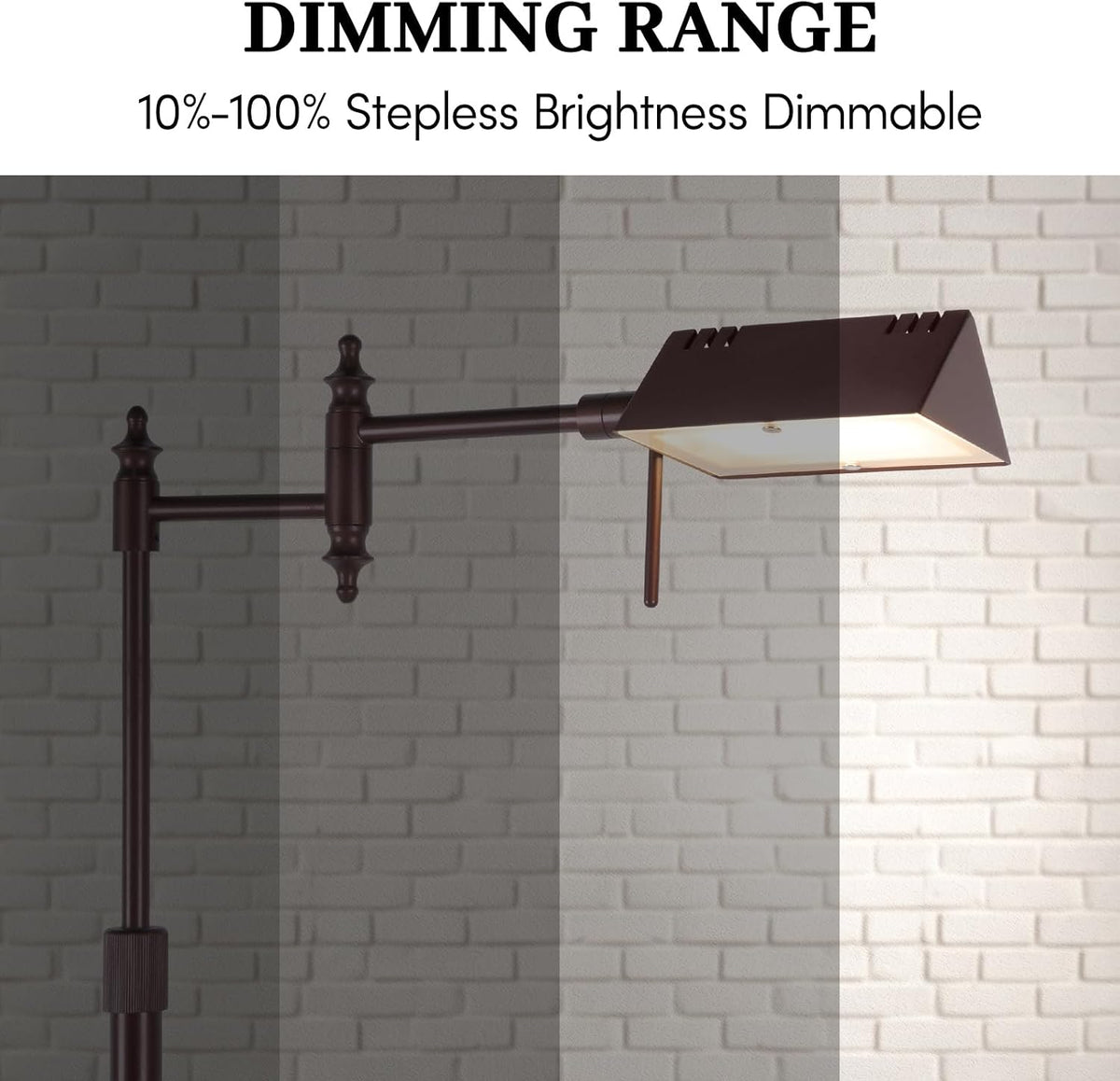 9"D x 9"W x 54"H metal floor lamps, alternate view 3