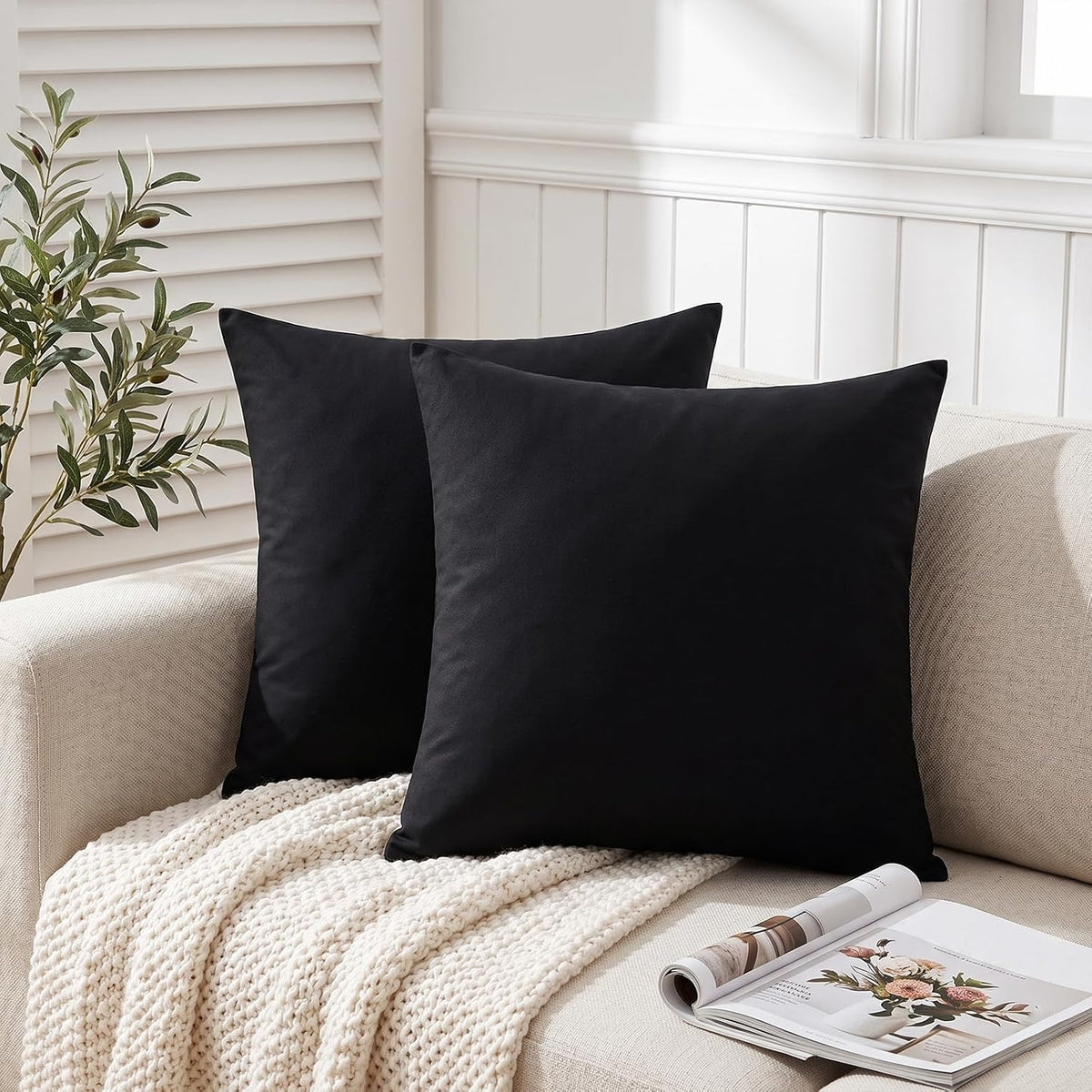24x24 inch/ 60x60cm cotton throw pillow accessories, alternate view 3