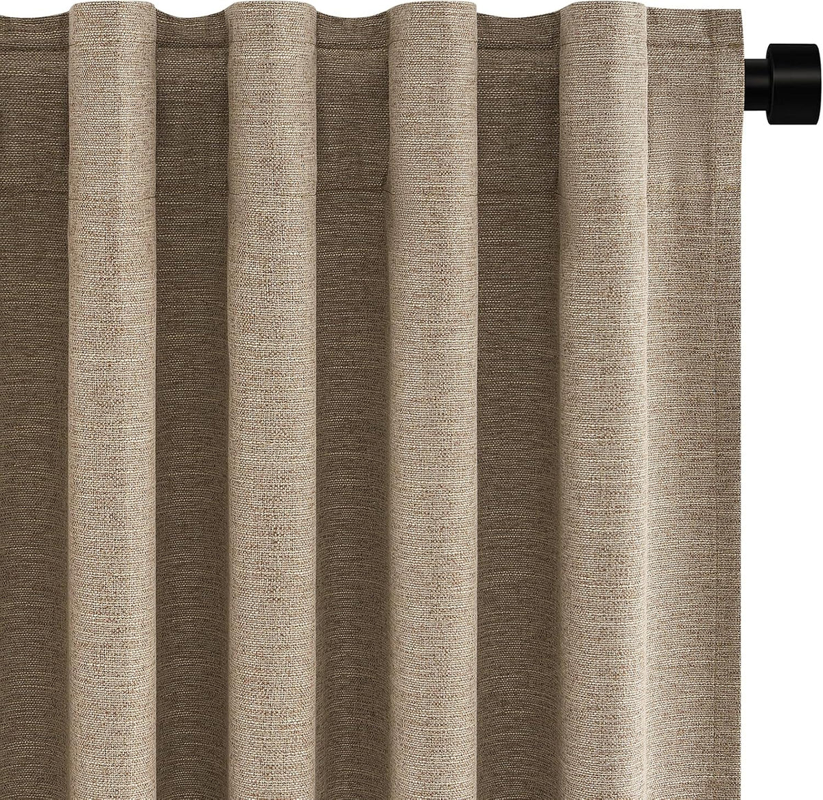 63"L x 52"W linen curtains
