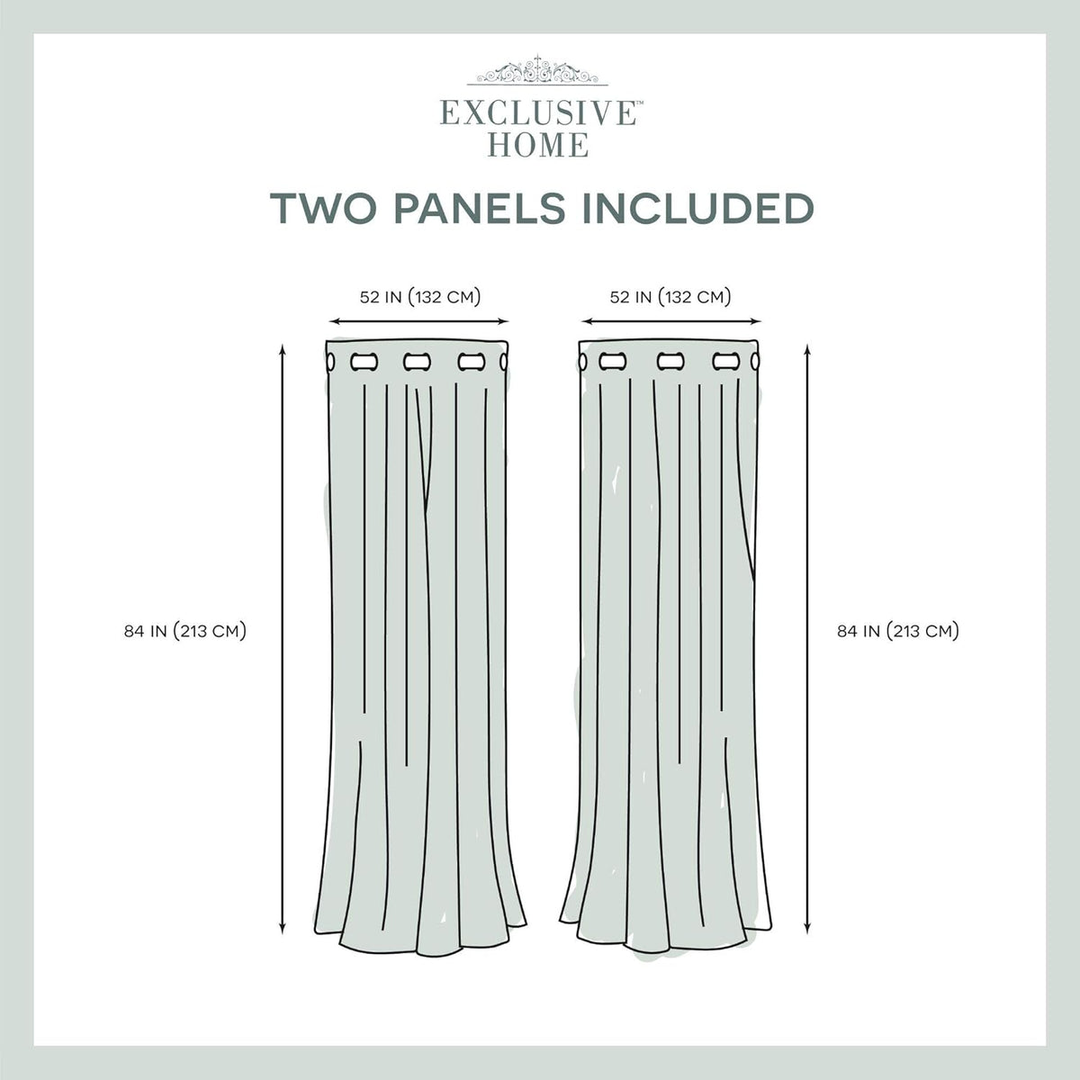 84"L x 52"W polyester curtains in Turquoise, alternate view 8