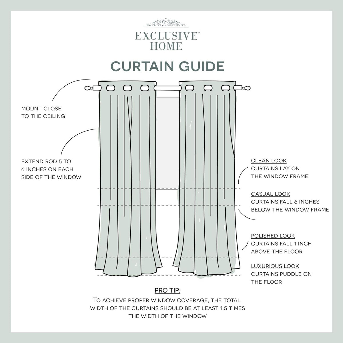 84"L x 52"W polyester curtains in Turquoise, alternate view 9
