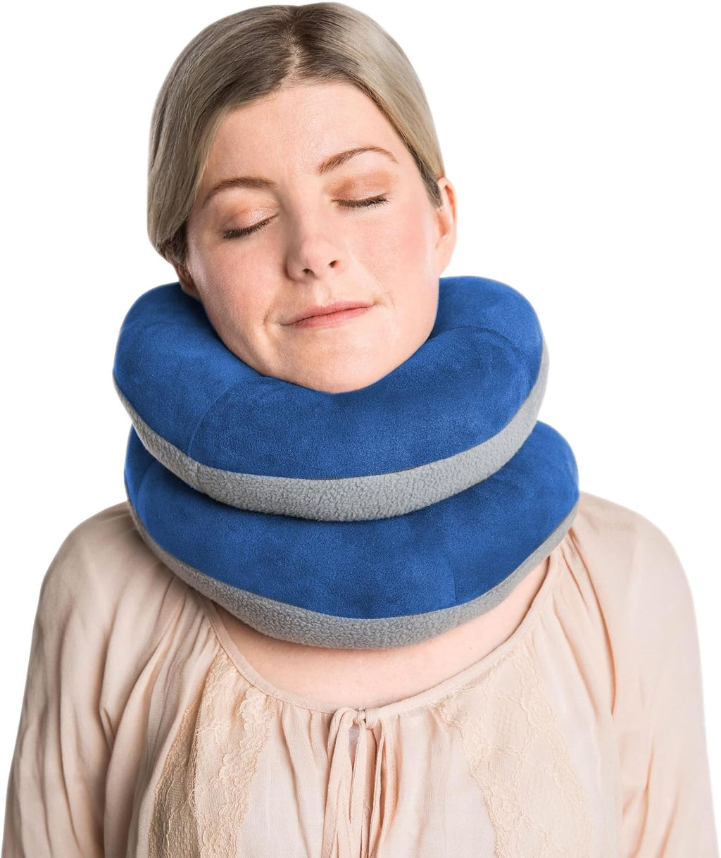 One Size polyester neck & cervical pillows in Cobalt/Gray, alternate view 6
