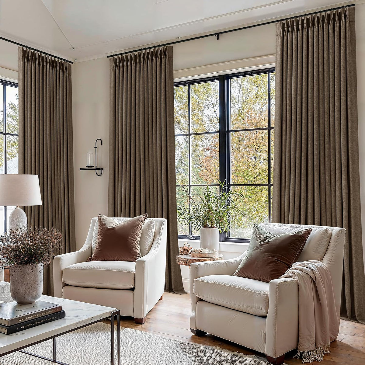 105"L x 40"W linen curtains, alternate view 7