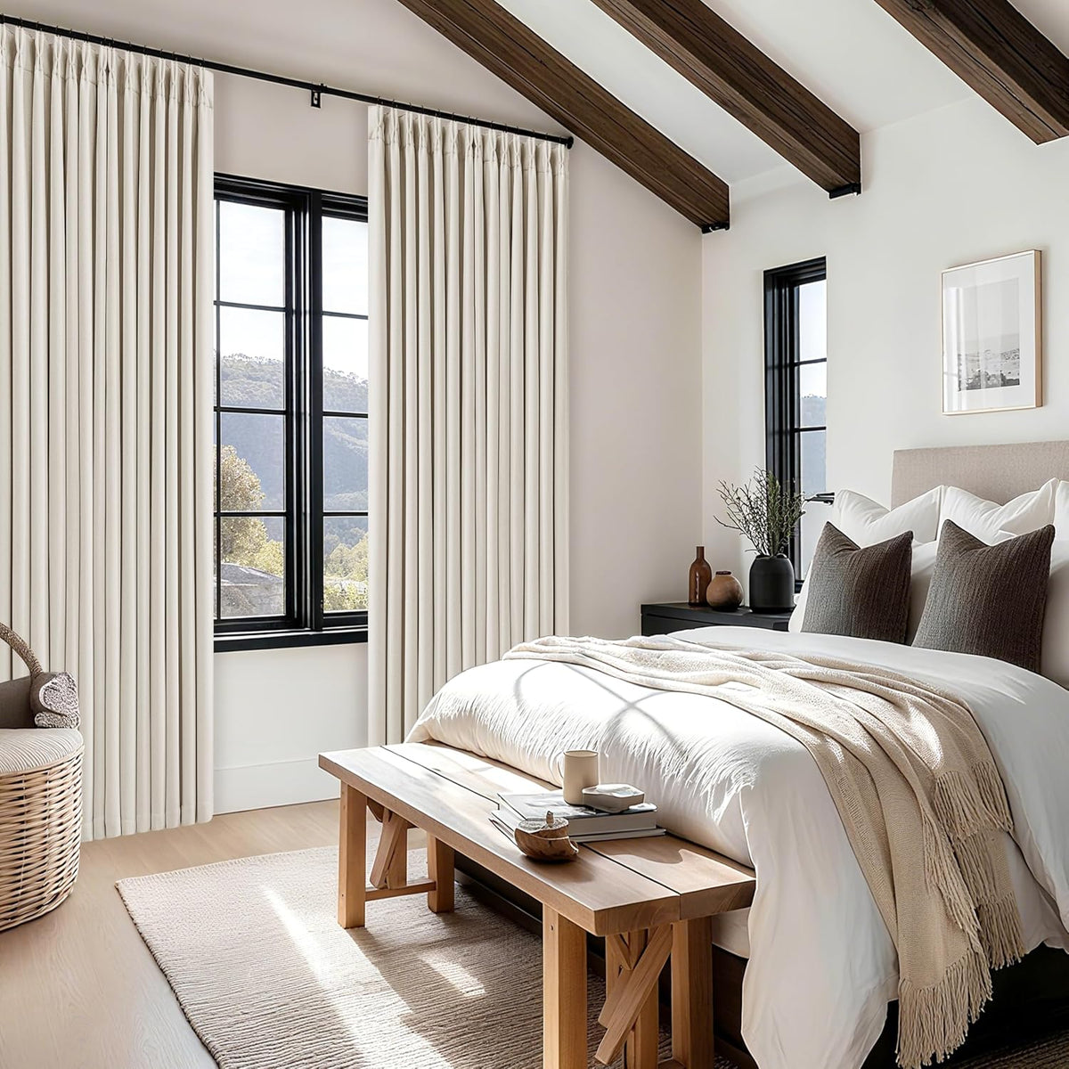 108"L x 40"W linen curtains in Natural, alternate view 7